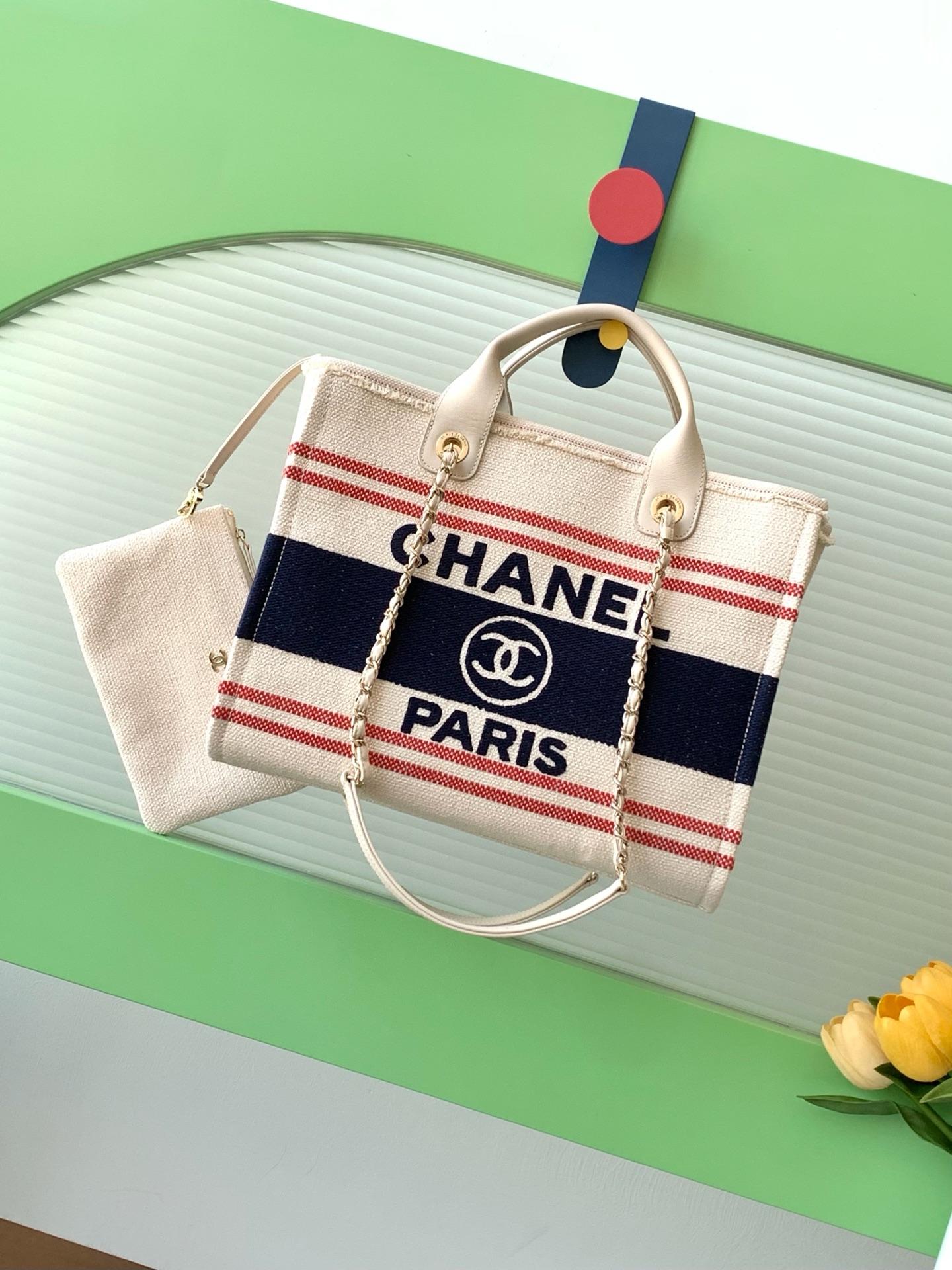 TOP CHANEL Deauville Bag 34cm/38cm - Beige