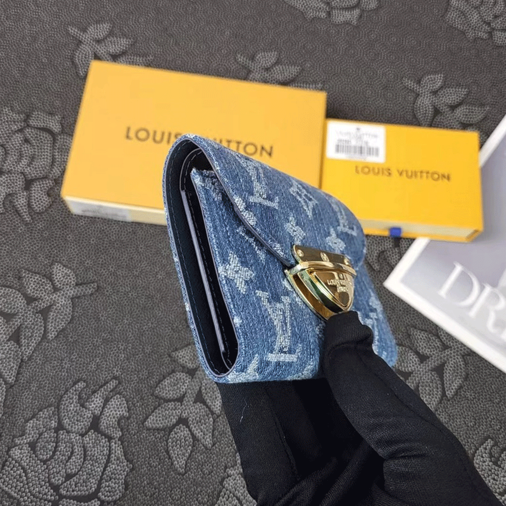 Louis Vuitton LV Monogram Jacquard Denim Money Clip （Replica）