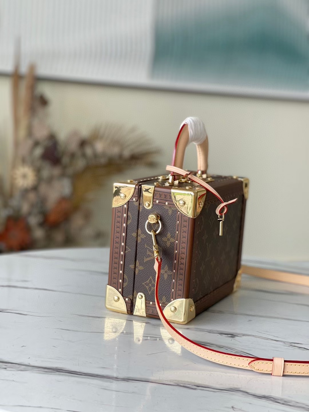 TOP Louis Vuitton LV Valisette Trésor Box Bag 22.5x16x11cm - Brown