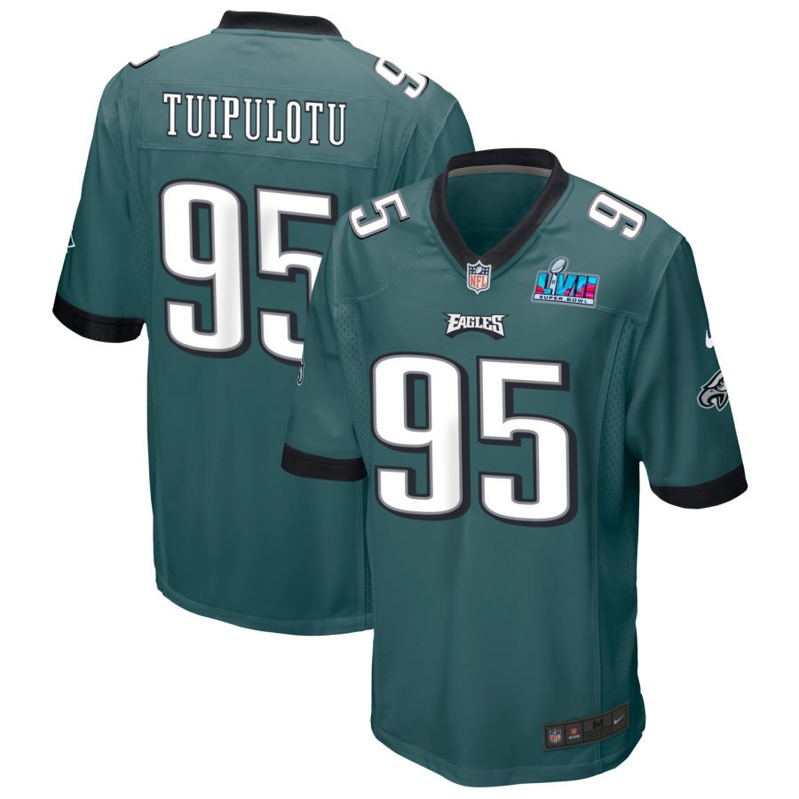 Marlon Tuipulotu Philadelphia Eagles  Super Bowl LVII Game Jersey - Midnight Green