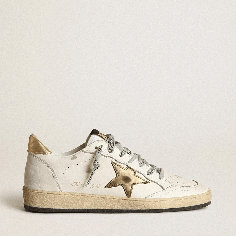 Golden Goose Ball Star with gold star and heel pull tab (Replica)