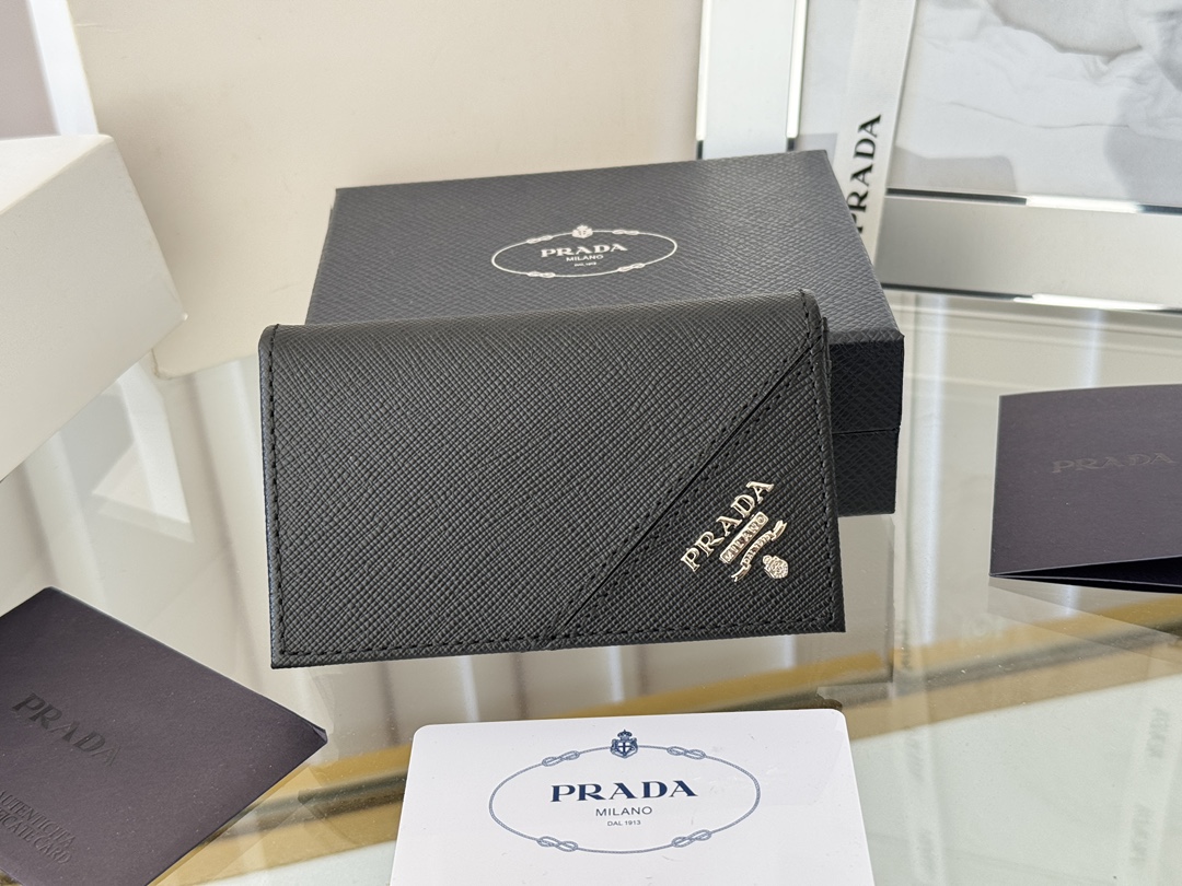 TOP PRADA Card Holder 6.5×2.5×11cm - 4 Colors&SHW/GHW