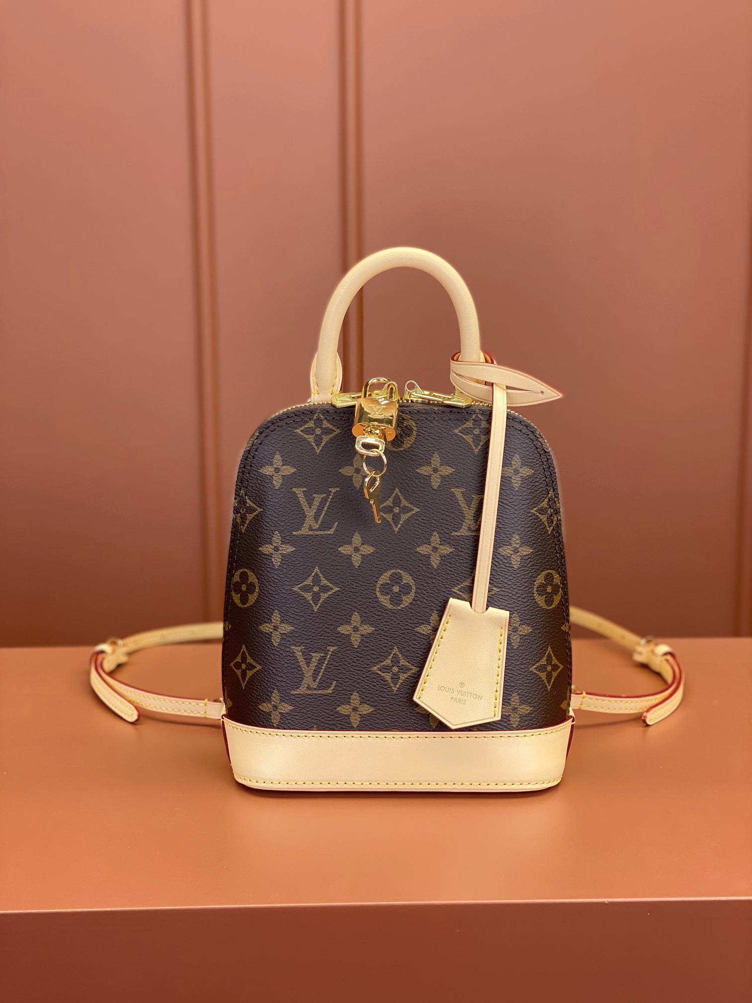 TOP Louis Vuitton LV Alma Backpack 15x20x10cm-Brown