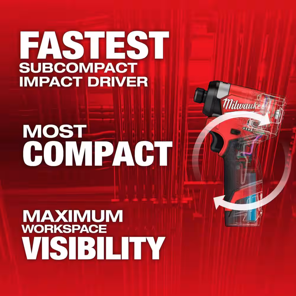 M12 FUEL 12V Lithium-Ion Brushless Cordless 1/4 in. Hex Impact Driver Kit w/Two 2.0Ah Batteries, Charger&Soft Case