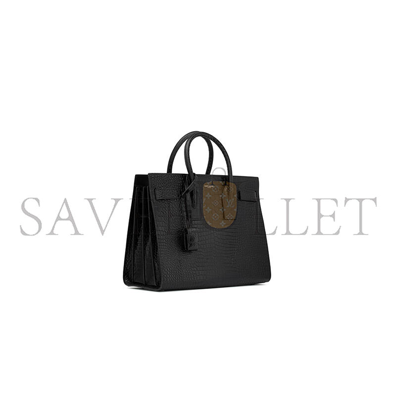YSL SAC DE JOUR IN CROCODILE-EMBOSSED LEATHER SMALL 378299DND1N1000 (32*25.5*15.5cm)