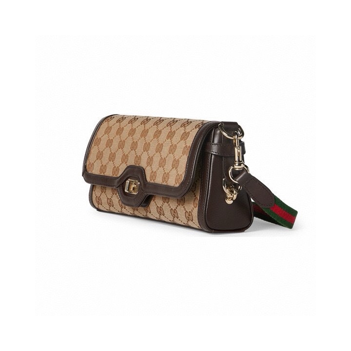 TOP GUCCI G*G Luce Series Small Shoulder Backpack 12.5x27.5x6.5cm