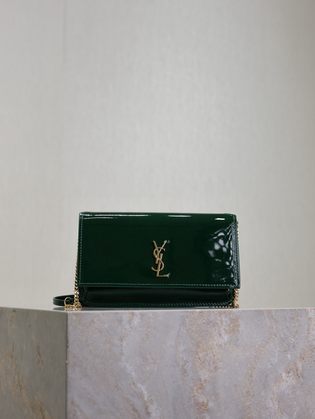 TOP Yves Saint Laurent YSL Kate Bag Green Patent Leather Bag18x11x2cm - Green
