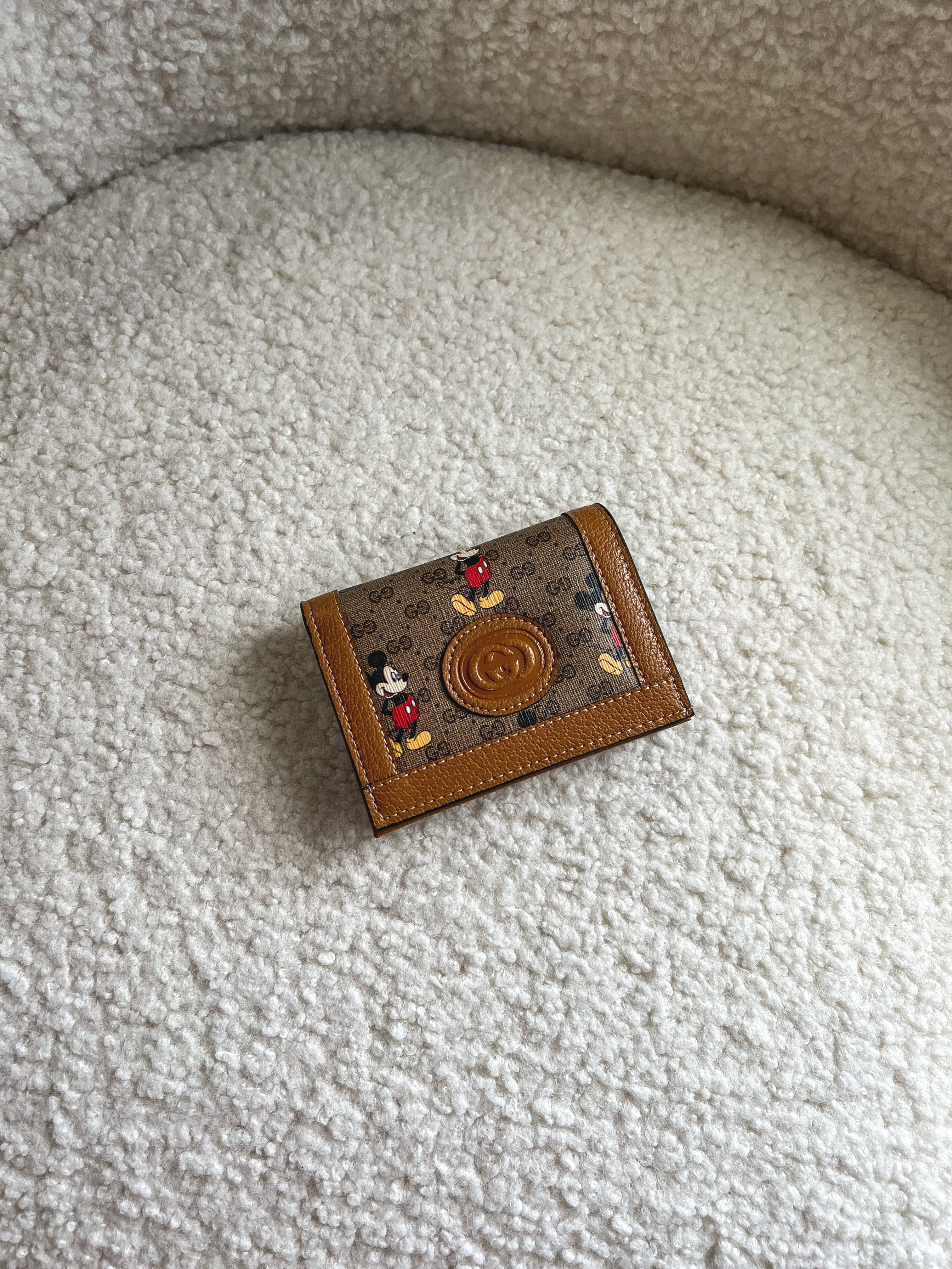 TOP GUCCI G*G Disney Mickey Mouse Card Coin Wallet