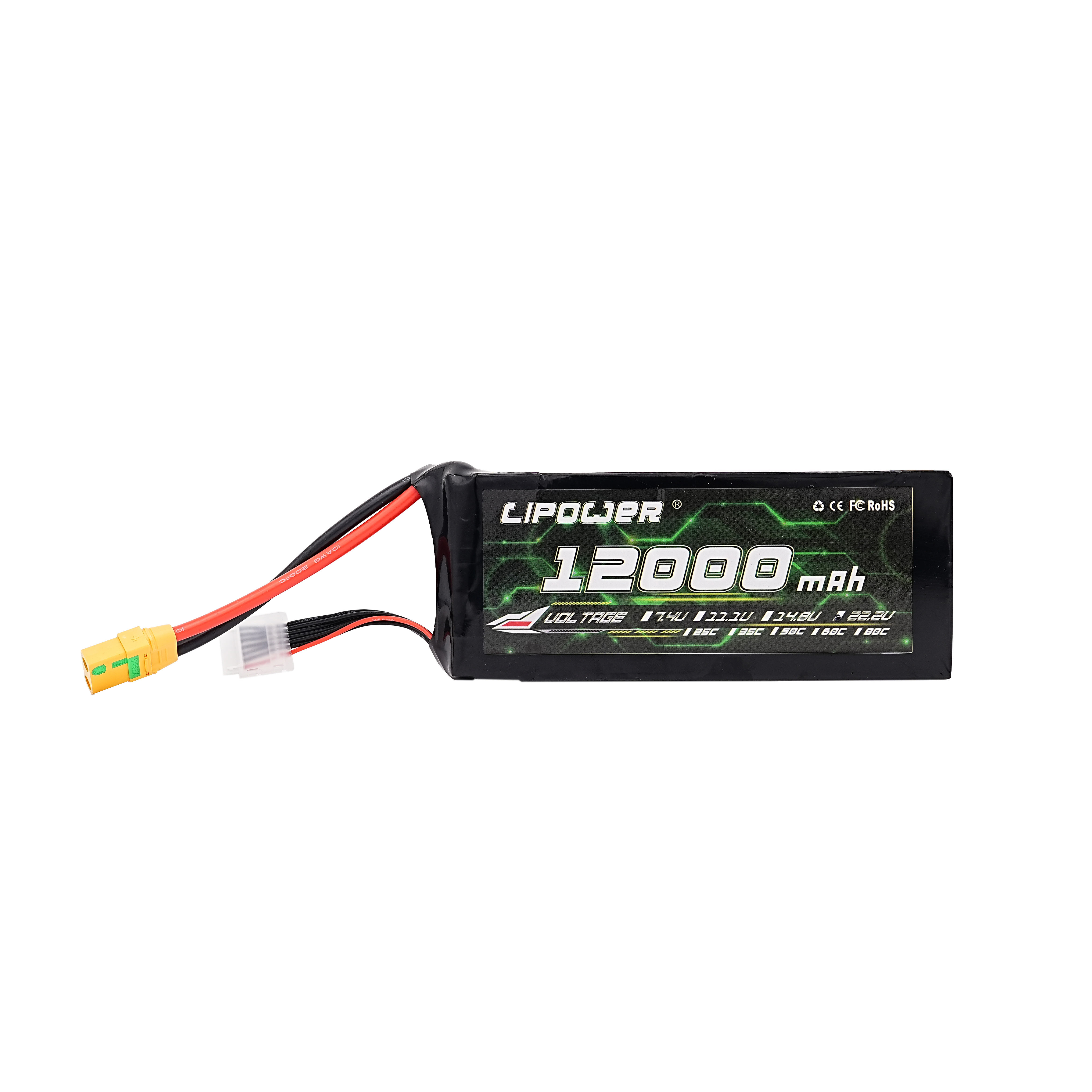 14000mAh 4S 6S lithium battery high rate long flight time rechargeable battery pack - lipowbattery