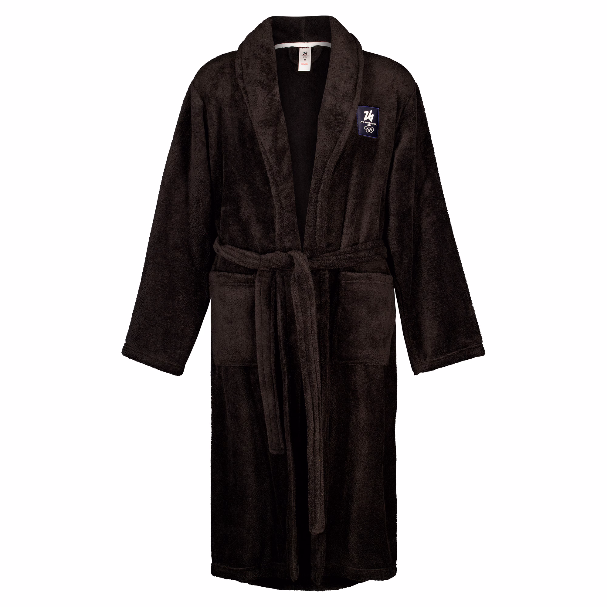 Milano Cortina 2026 Olympics Fleece Robe - Black