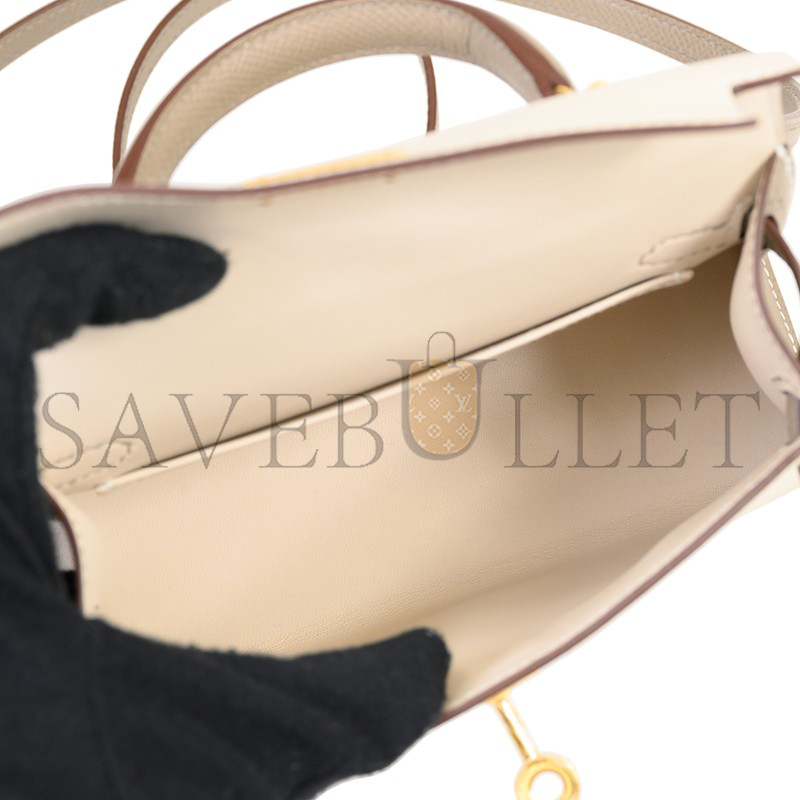 HERMES MINI KELLY EPSOM GOLD HARDWARE 195592 (19*12*5.5cm)
