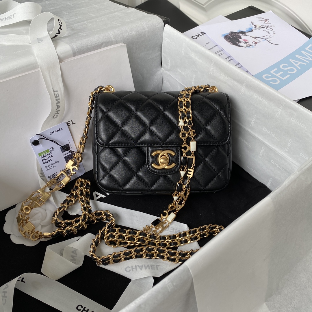 TOP CHANEL Classic Flap Bag 16*12*5cm/20.5*17*6.5cm - GHW - 2 Color