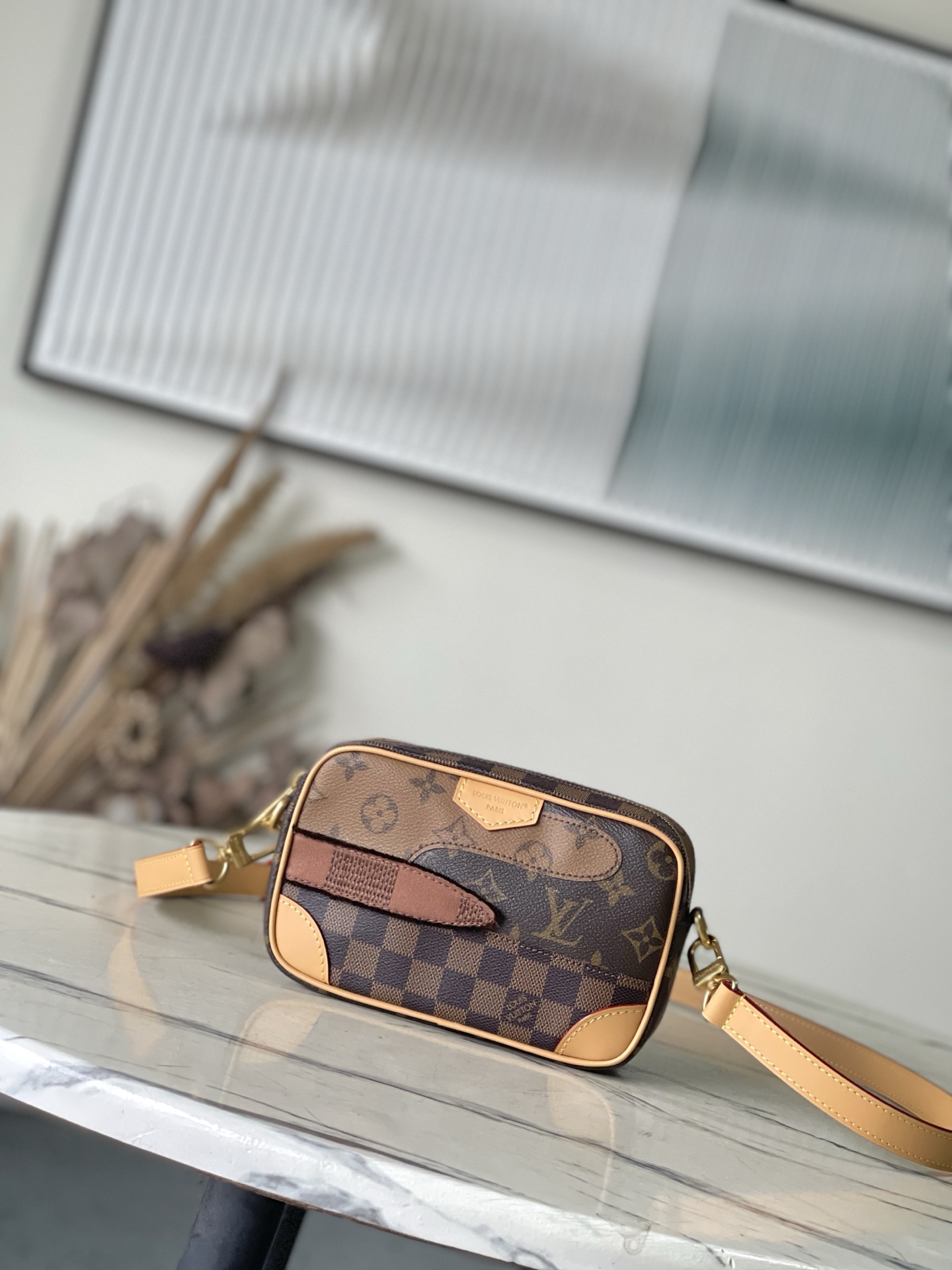 TOP Louis Vuitton LV Damier Monogram Reverse Trocadéro Bag 13 x 6.5 x 20 cm - Brown