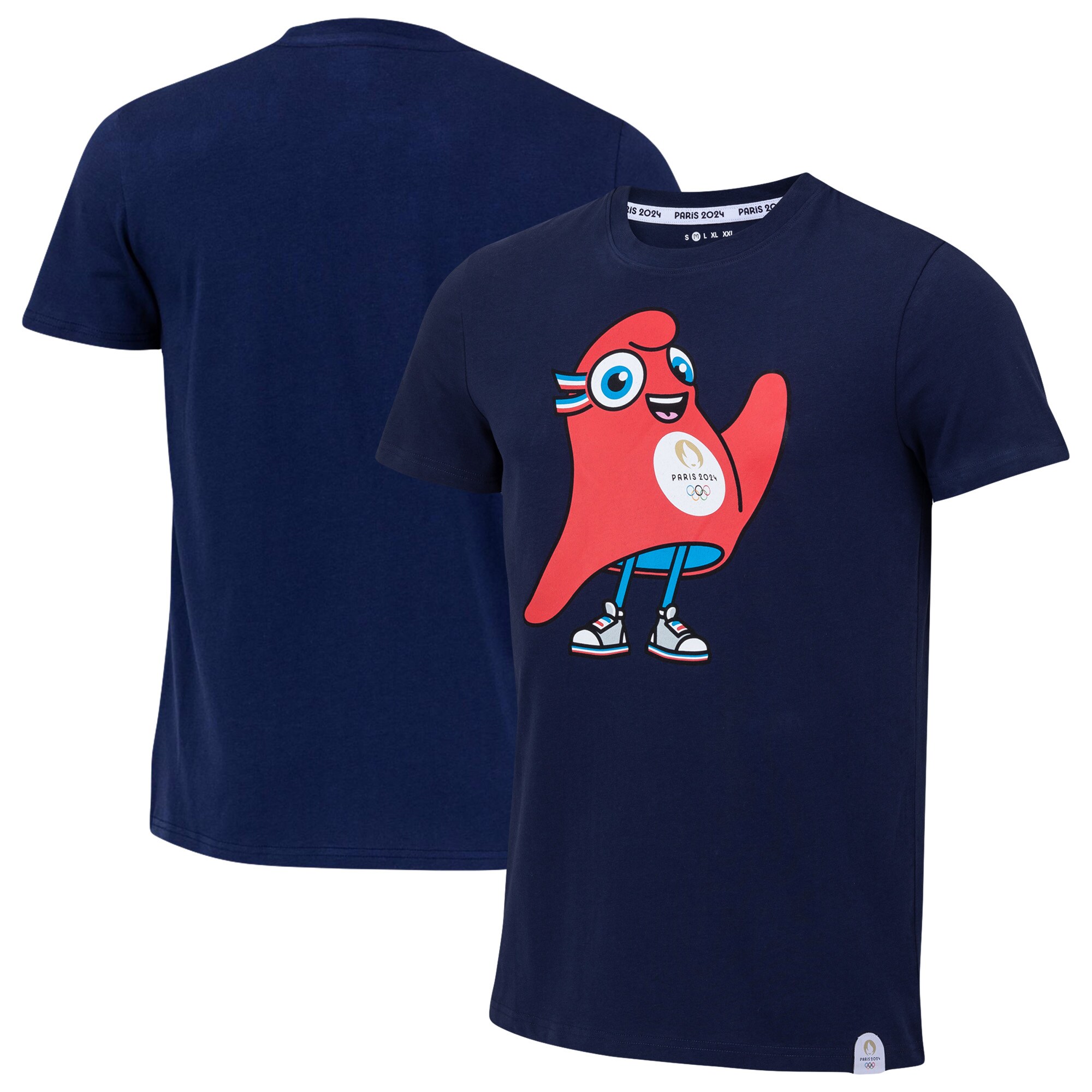 Paris 2024 Olympics Mascot T-Shirt - Navy - Kids