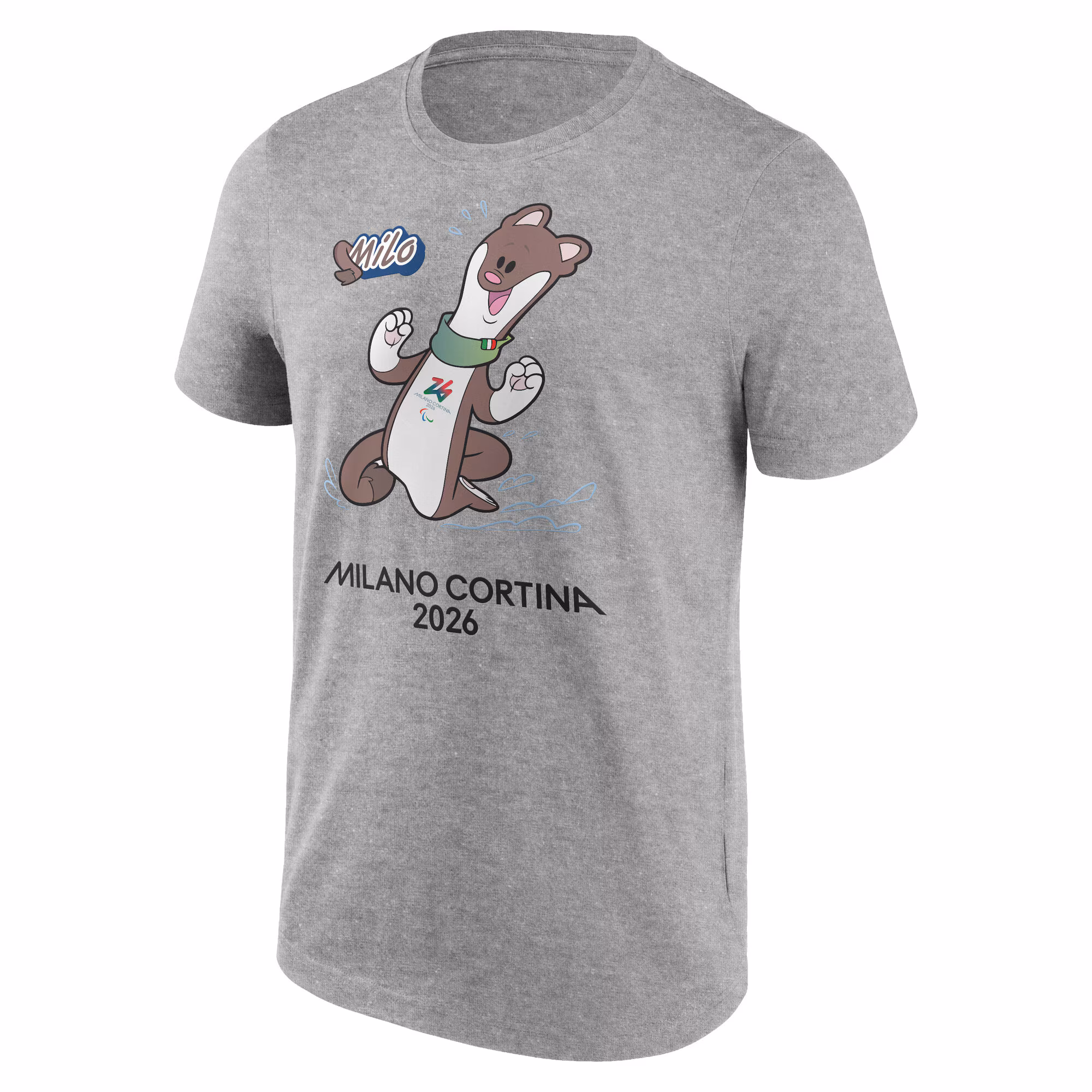 Milano Cortina 2026 Paralympics Mascotte Graphic T-Shirt - Grey