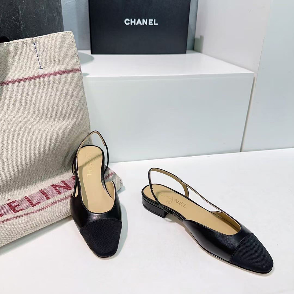Chanel Slingbacks  Black   (Replica)