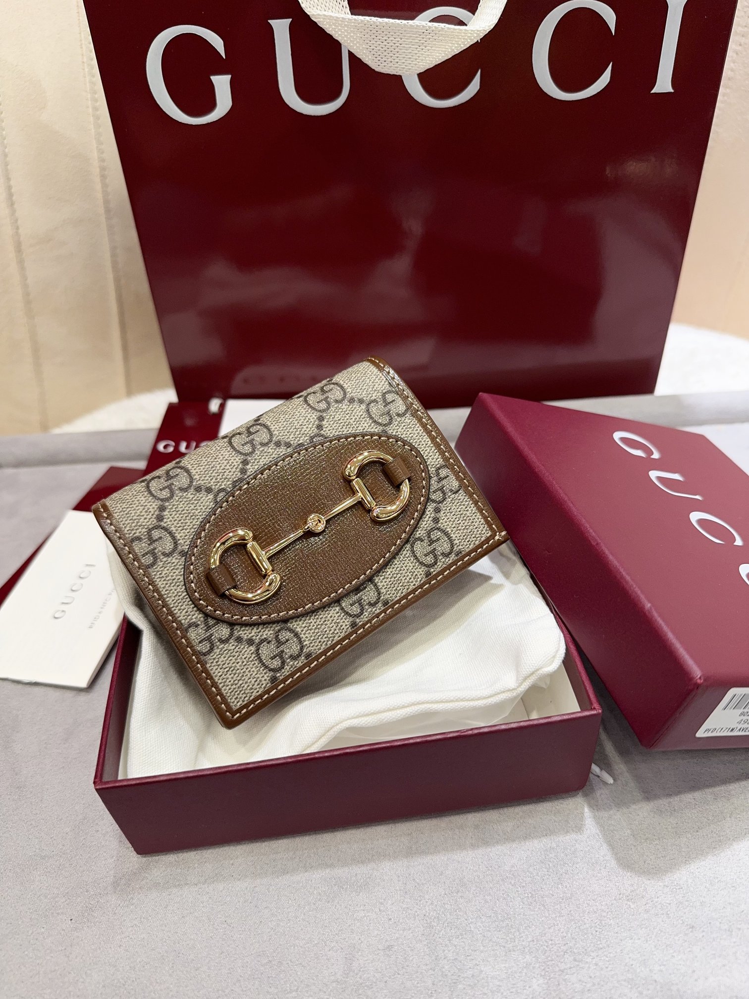 TOP GUCCI GG Wallet 11 x 8.5 x 3㎝ -Brown