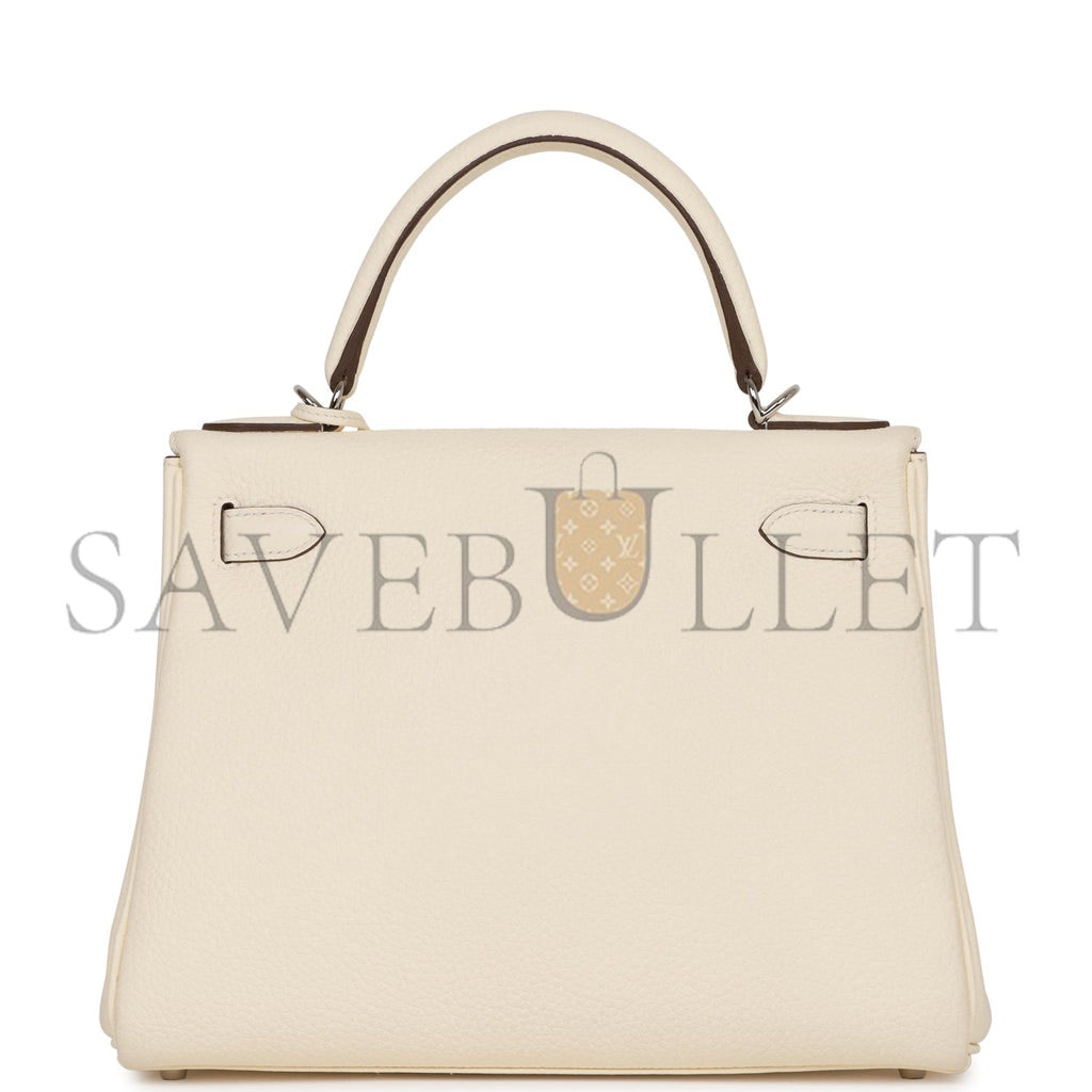 HERMES KELLY 28 CLEMENCE PALLADIUM HARDWARE (28*22*10cm)