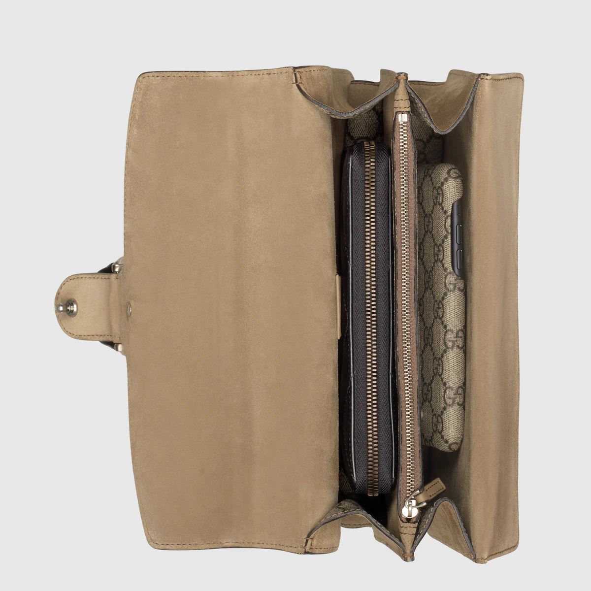 Gucci DIONYSUS GG Supreme Small Shoulder Bag With Beige