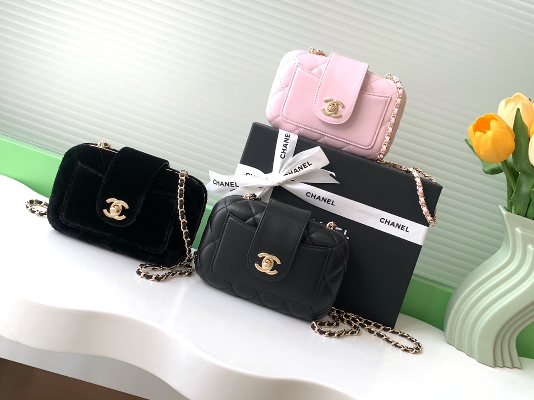 TOP CHANEL 24K Clutch With Chain 13×8×5cm - 3 Color
