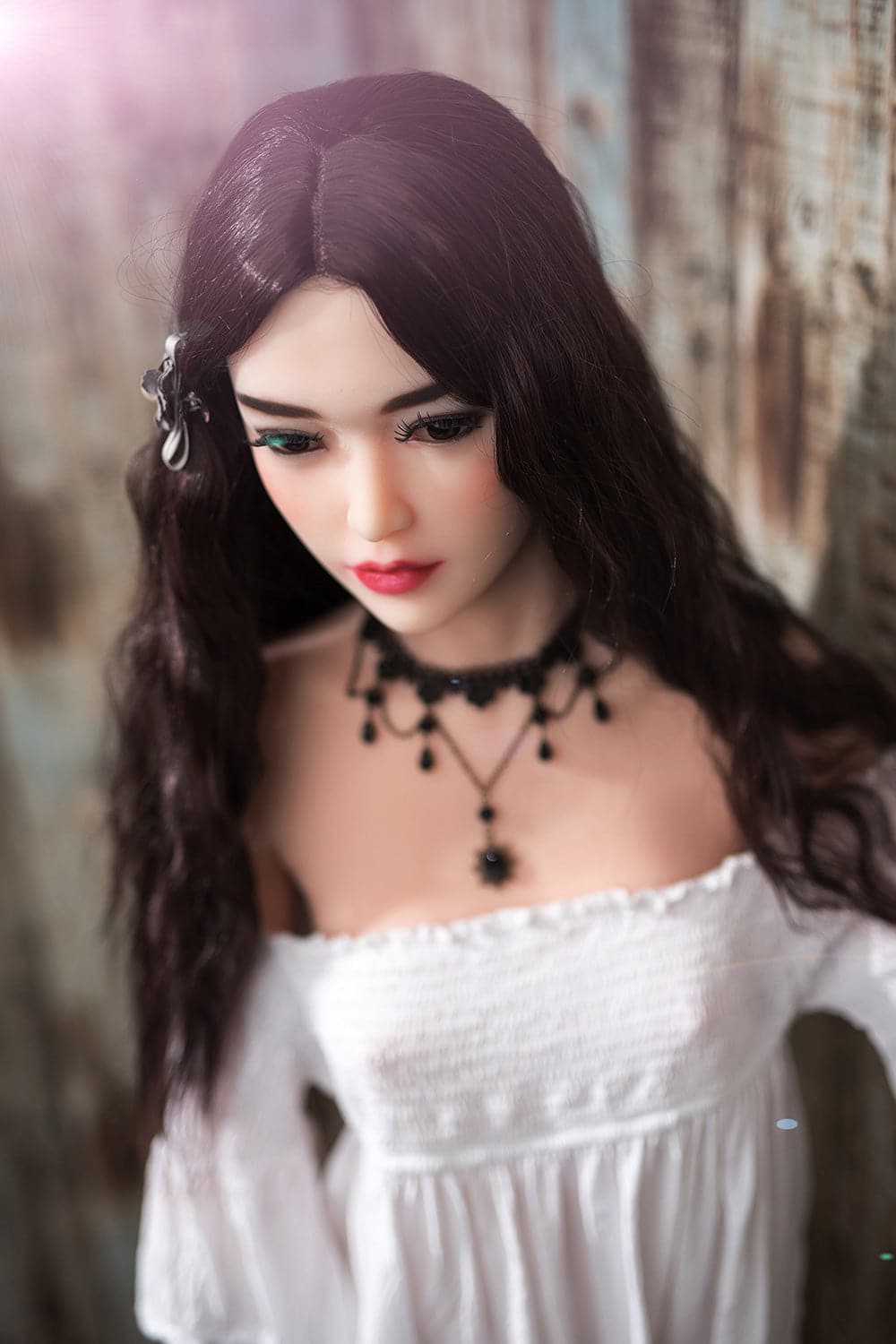 165cm/5ft5 A-Cup Japanese Skinny Black Hair TPE Sex Doll