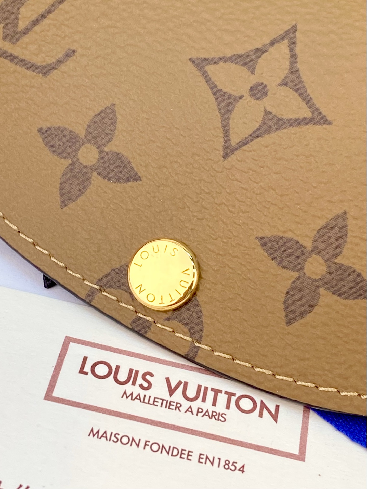 TOP Louis Vuitton LV Rosalie Coin Purse Monogram Reverse Canvas 11x8x2.5cm - Khaki/Brown