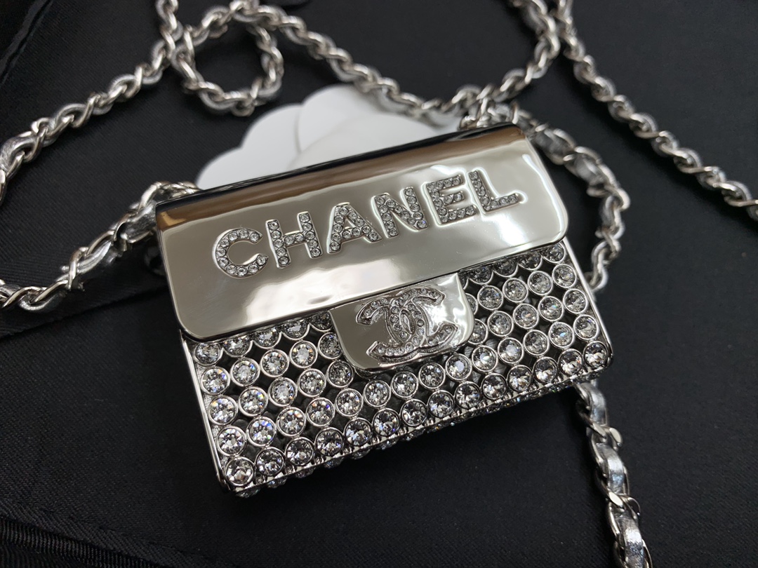TOP CHANEL Mini Box Bag - Silver/Gold