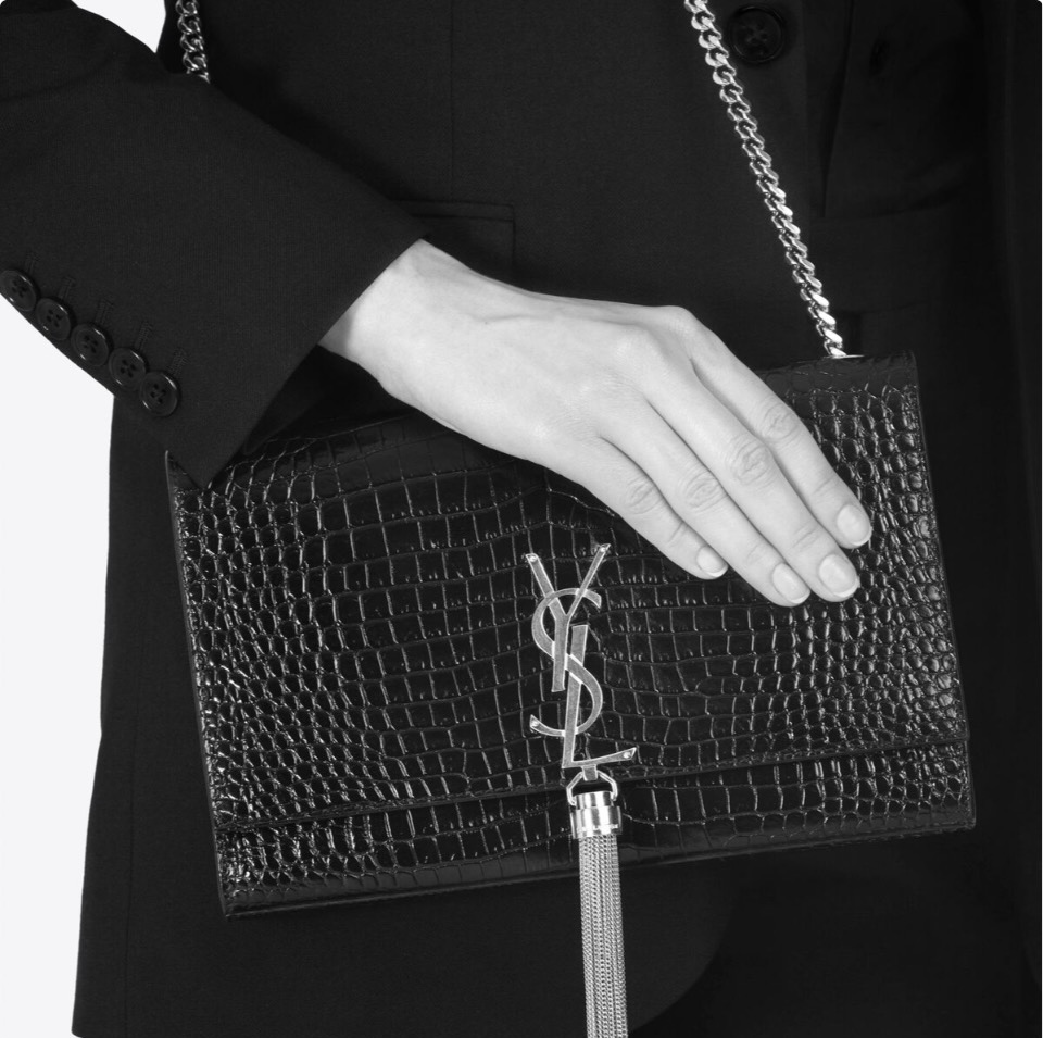 Saint Laurent YSL Kate Tassel Crocodile Leather Bag (Replica)