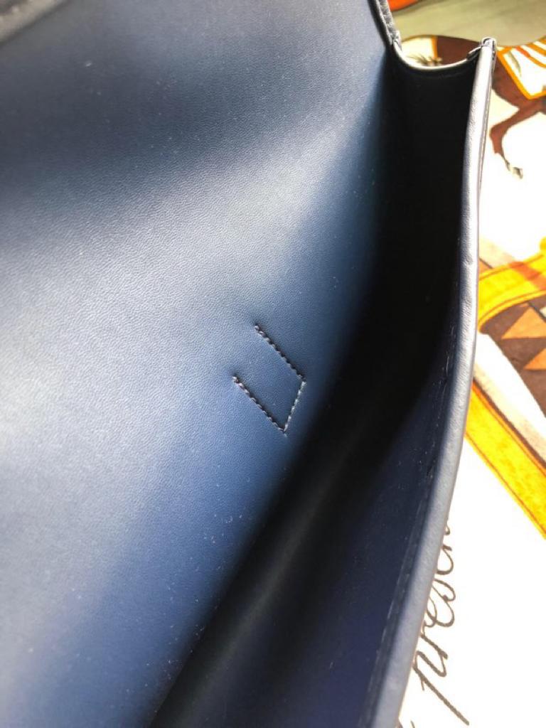 TOP HERMES Jige Elan 29 Clutch Swift - Navy Blue