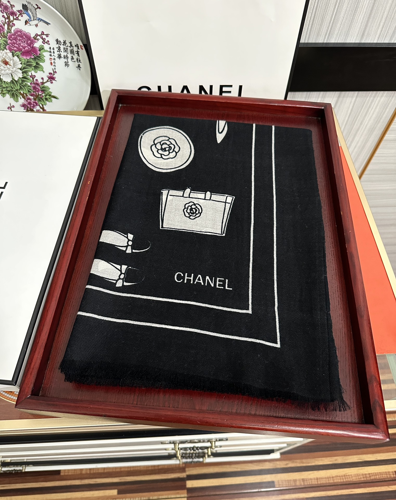 TOP CHANEL Cashmere Scarf 100x200cm-2 Colors
