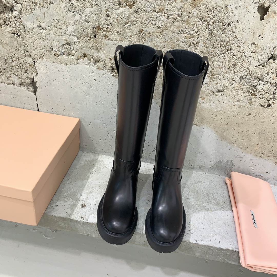 TOP Miu Miu New Punk Biker Boots - 2 Colors - 7.5CM