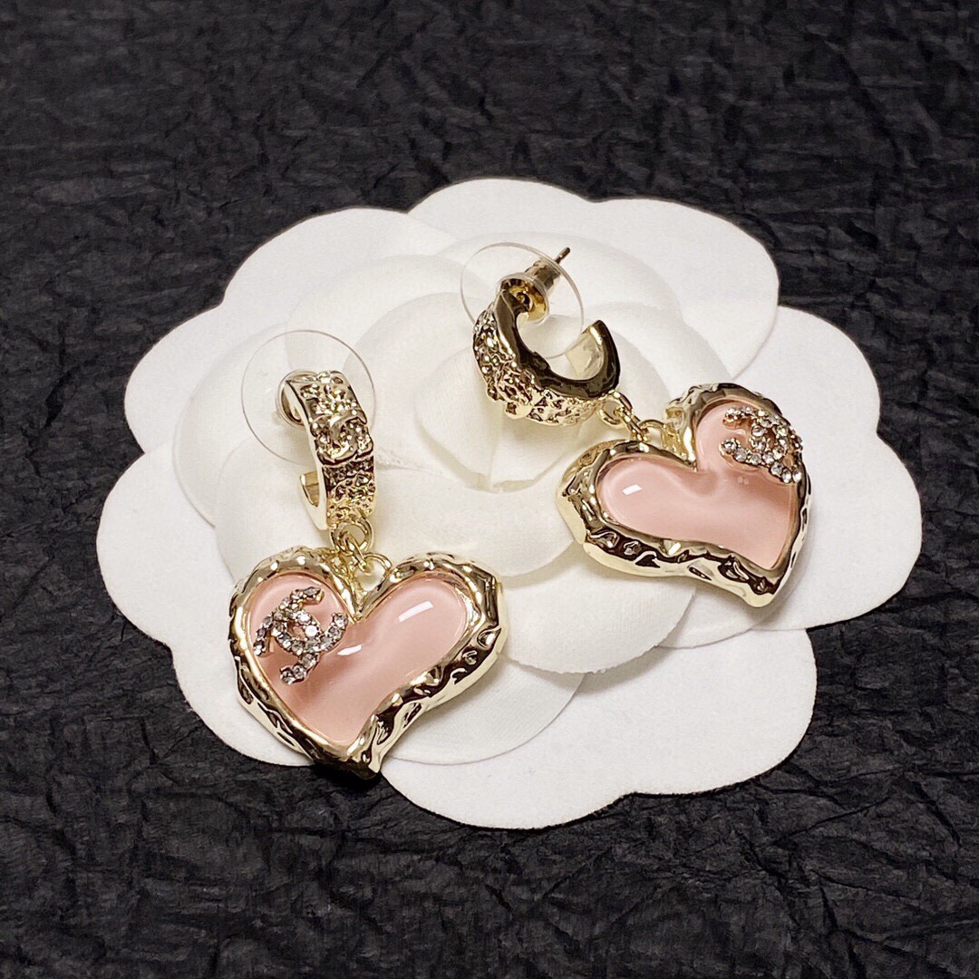 TOP CHANEL Earrings - Gold&Pink