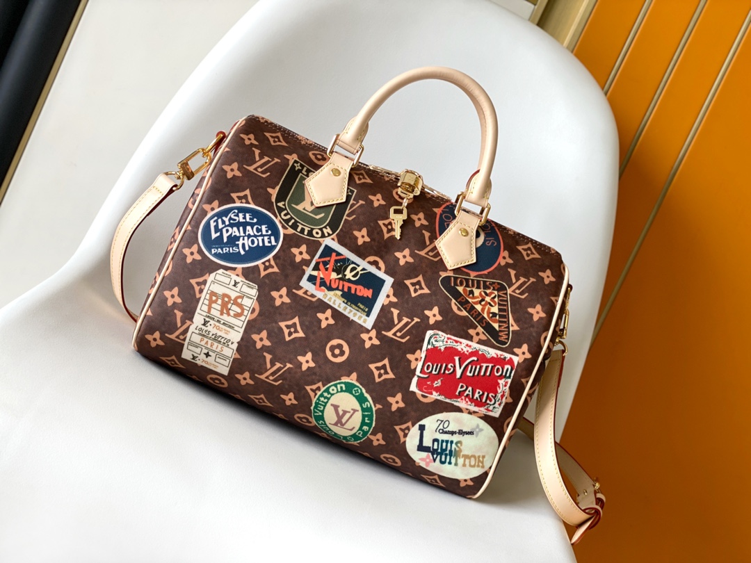 TOP Louis Vuitton LV Speedy Bandouliere 30 Bag 30x21x17cm - Brown