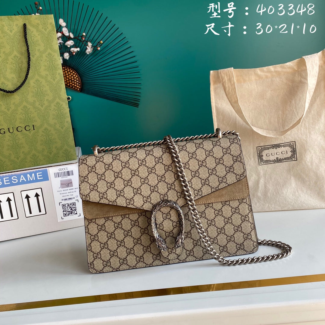 TOP GUCCI Dionysus Bag Medium 30cm - Beige