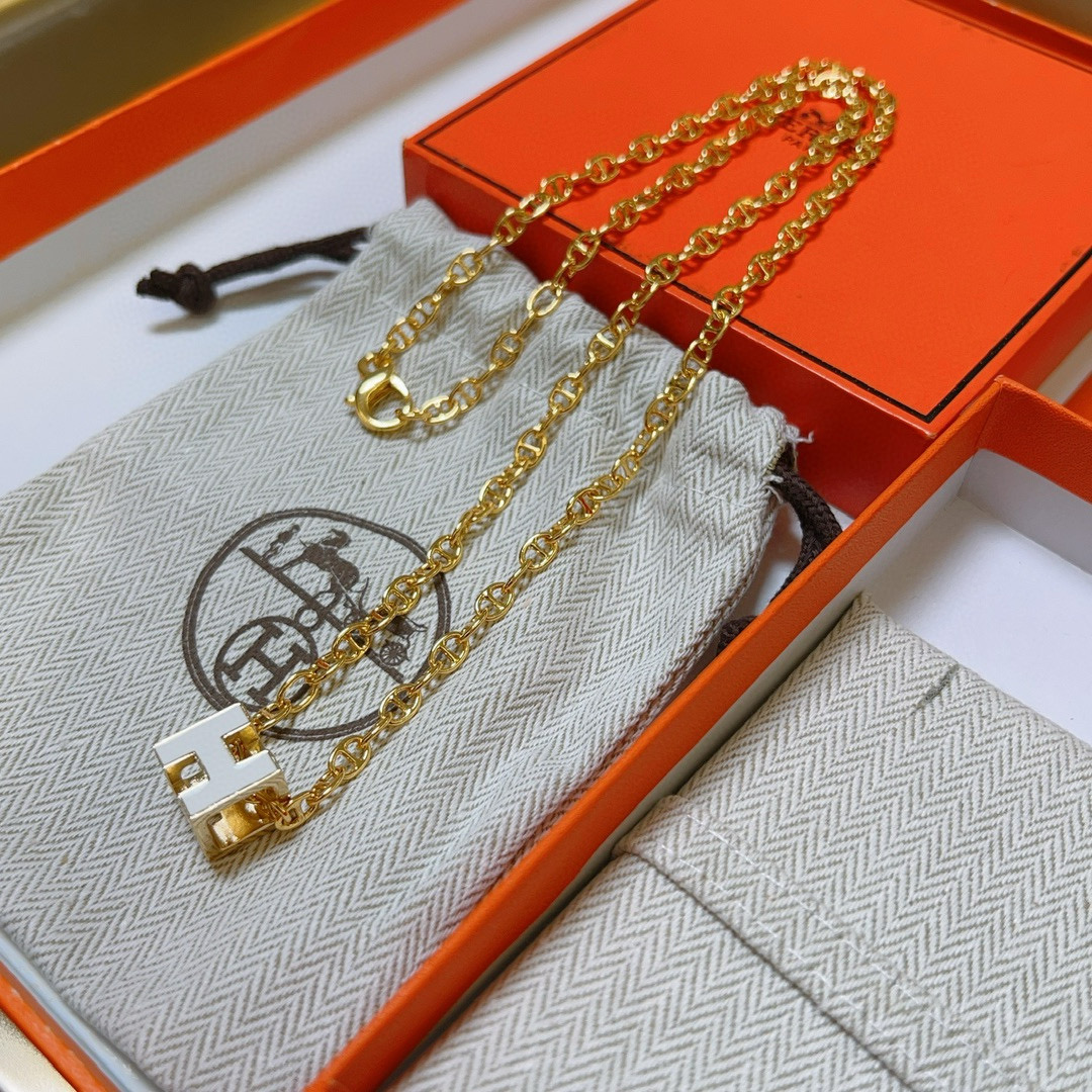 TOP HERMES H  Necklace - Gold