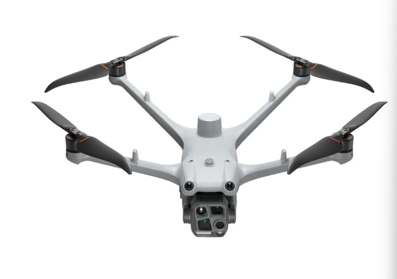 Matrice 4D Quadcopter with RC Plus 2 Enterprise Thermal Wide & Tele Lenses Laser Range Finder Low-Noise Anti-Ice Propeller