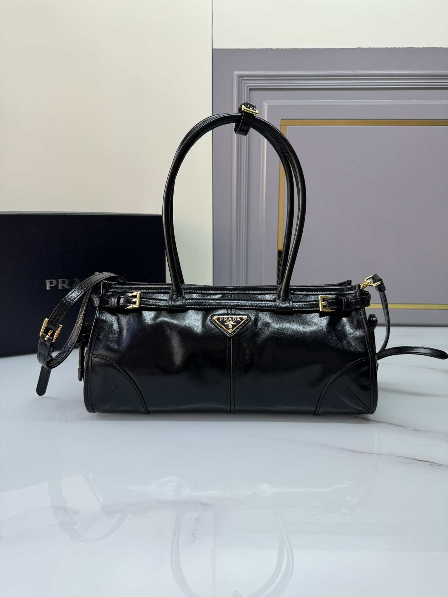 TOP PRADA LusSolf Bag Oiled Cowhide 32x15.5x12cm - 6 Color
