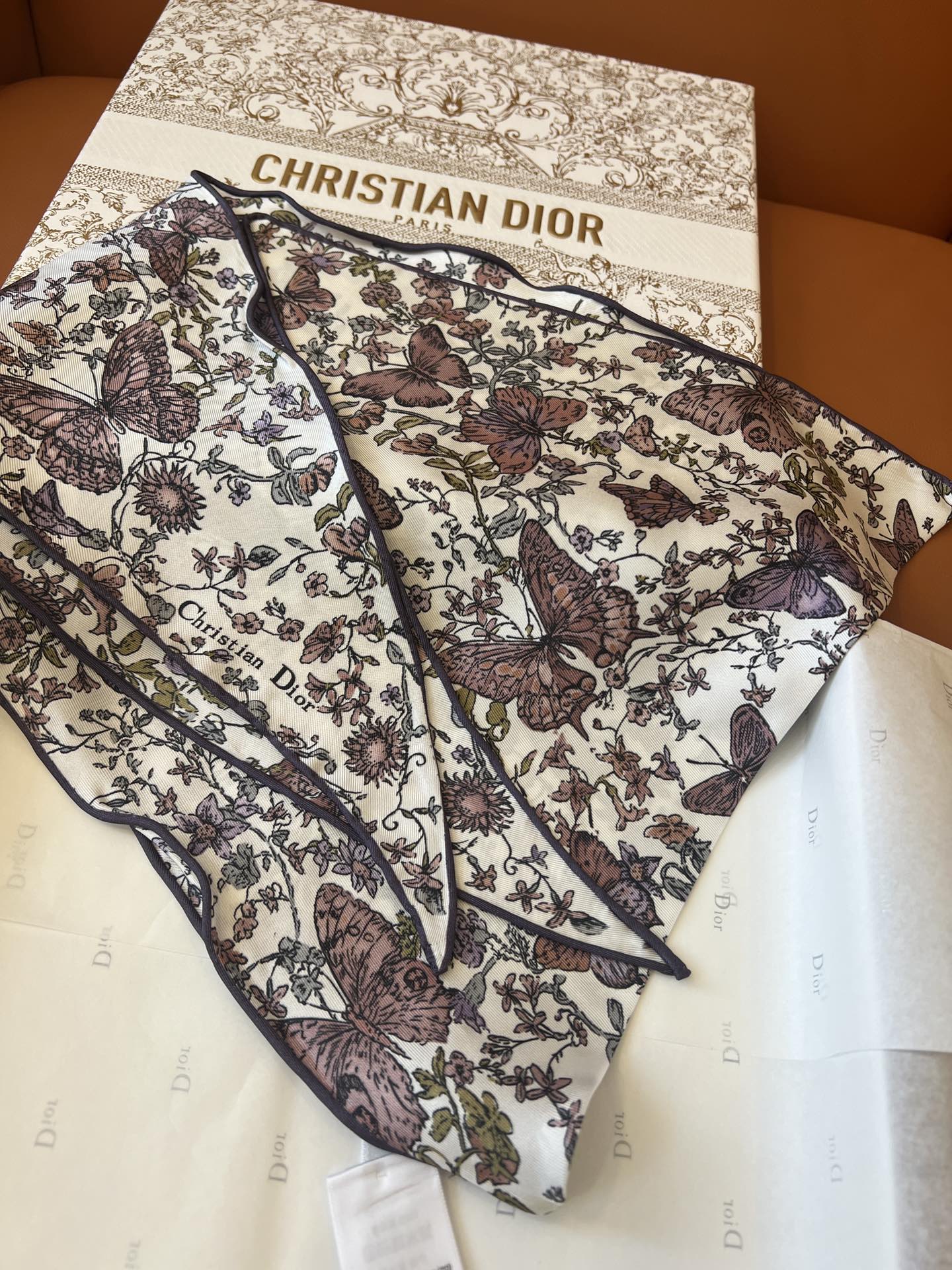 TOP Christian Dior Scarf 35x110cm - Purple
