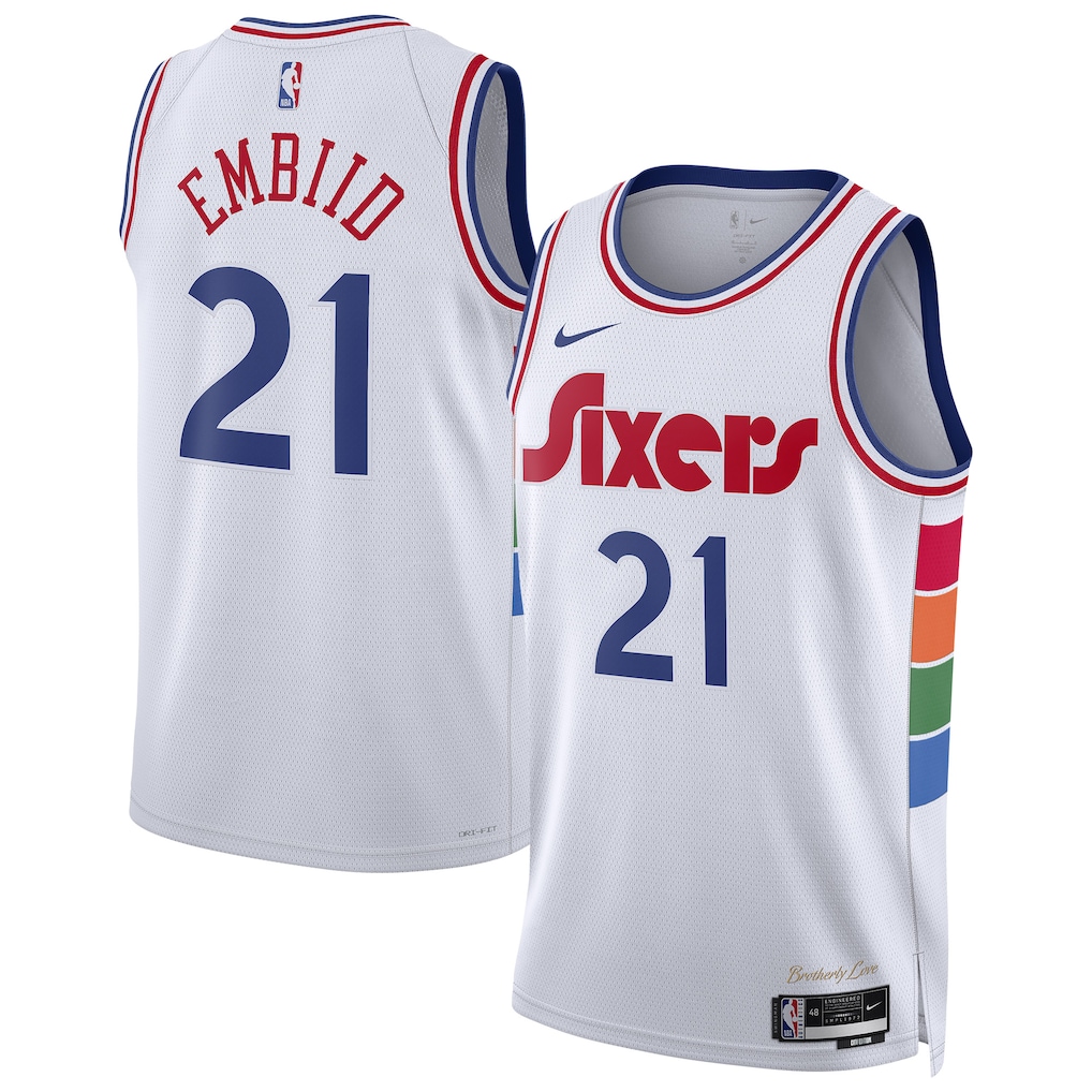 Unisex Philadelphia 76ers Joel Embiid  White 2024/25 Swingman Jersey - City Edition