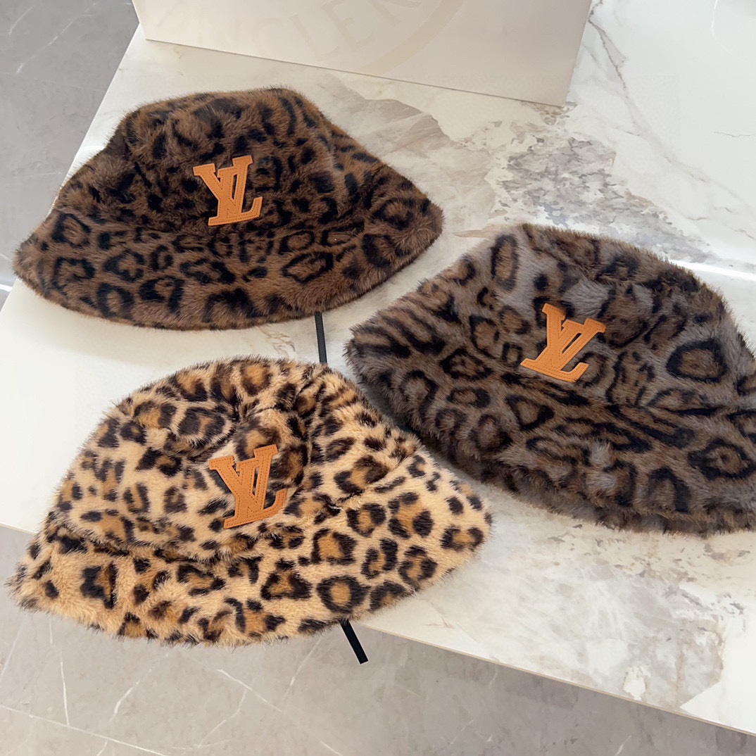 TOP Louis Vuitton LV Leopard Print Fisherman's Hat - 3 Colors