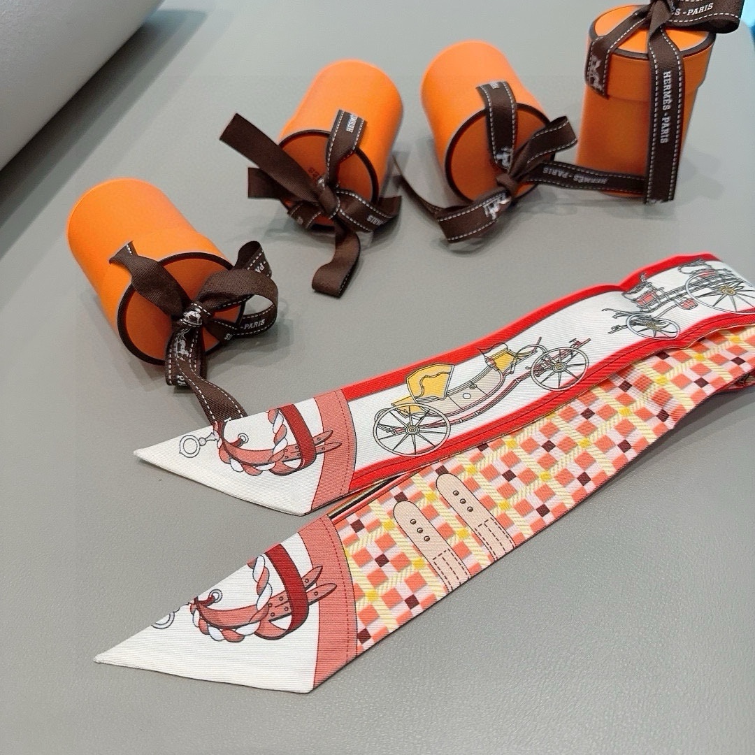 TOP HERMES Twilly Scarf 90 x 6 cm - 6 Colours