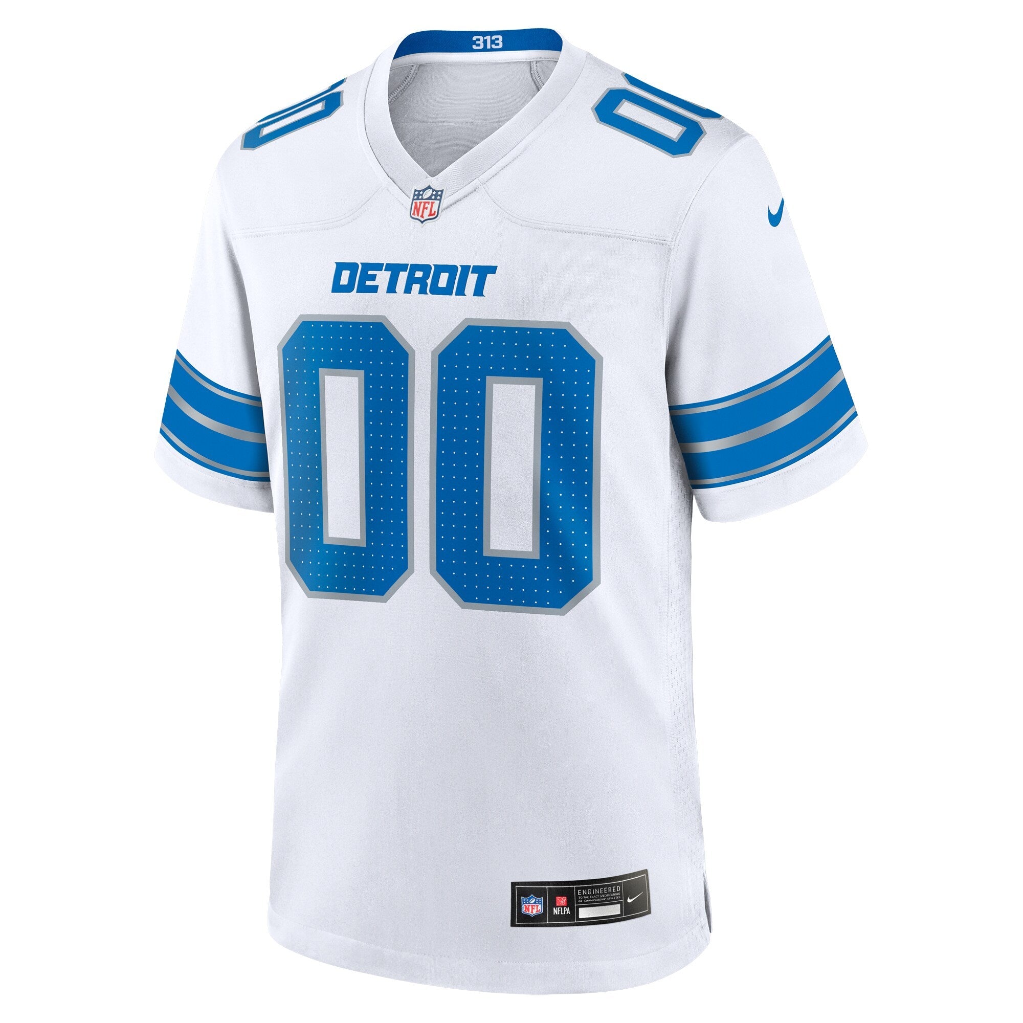 Detroit Lions  Custom Game Jersey - White