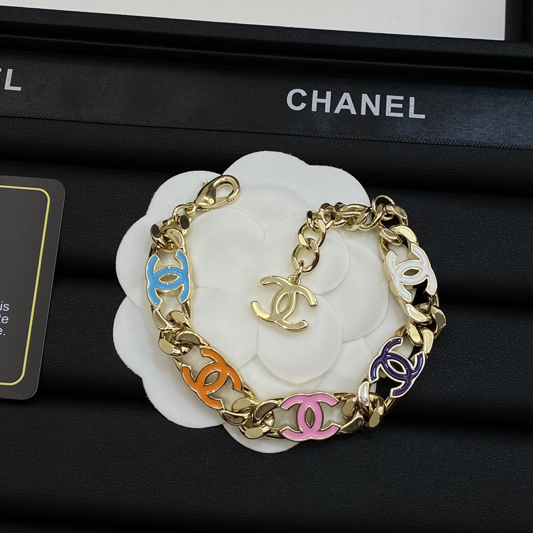 TOP CHANEL Colorful CC Bracelet - 2 Color