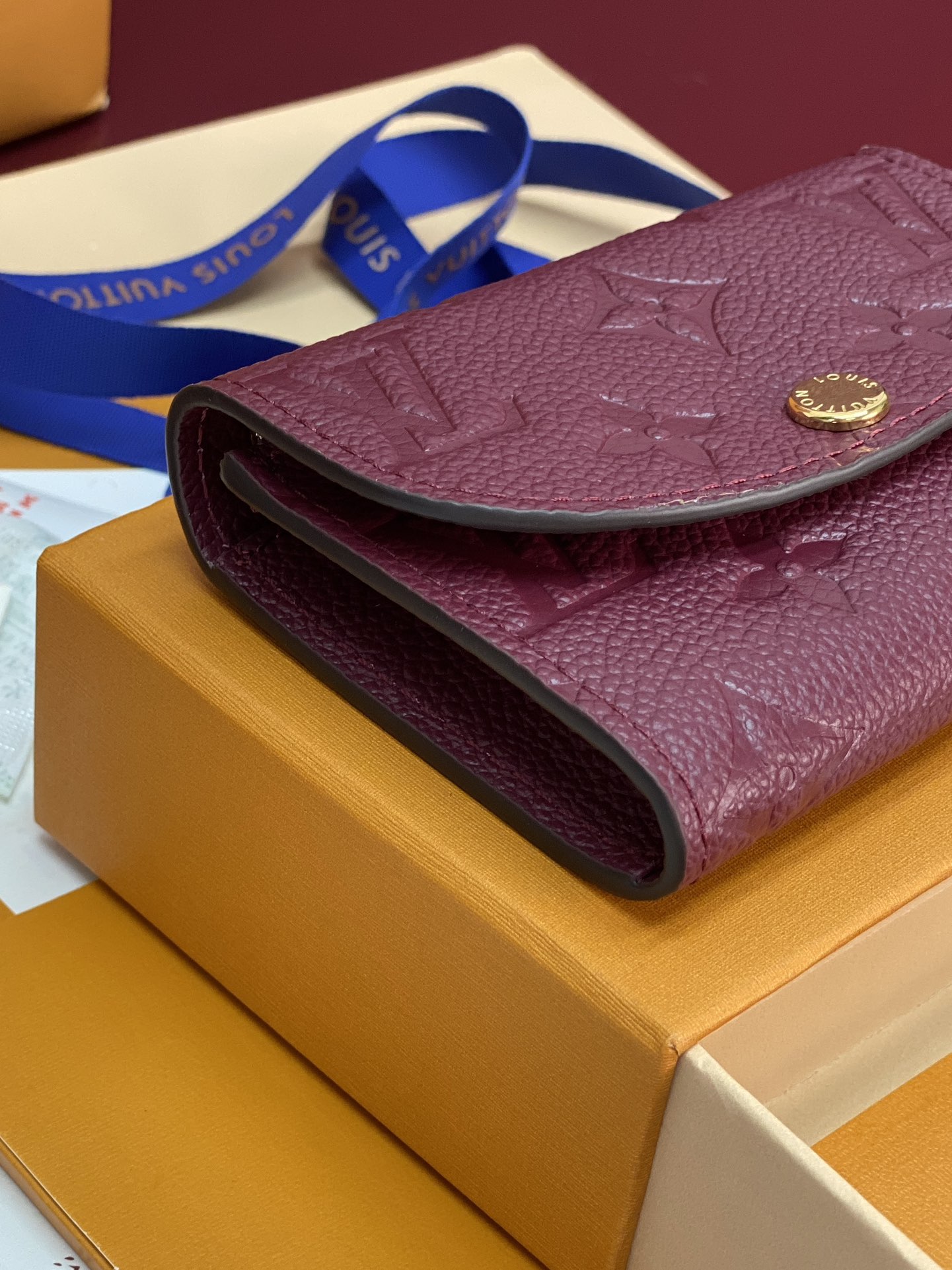 TOP Louis Vuitton LV Empreinte Card Holder 11x8cm - Purple