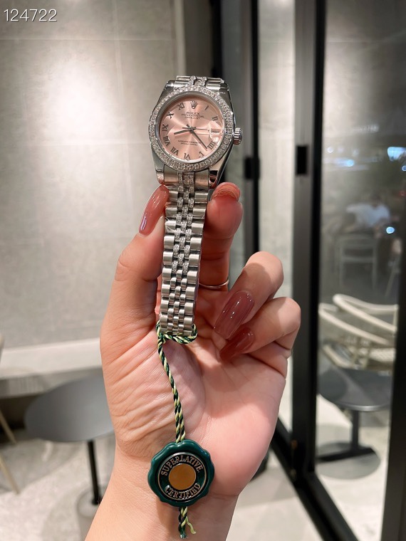 TOP ROLEX Pink Dial Watch 31mm - Sliver