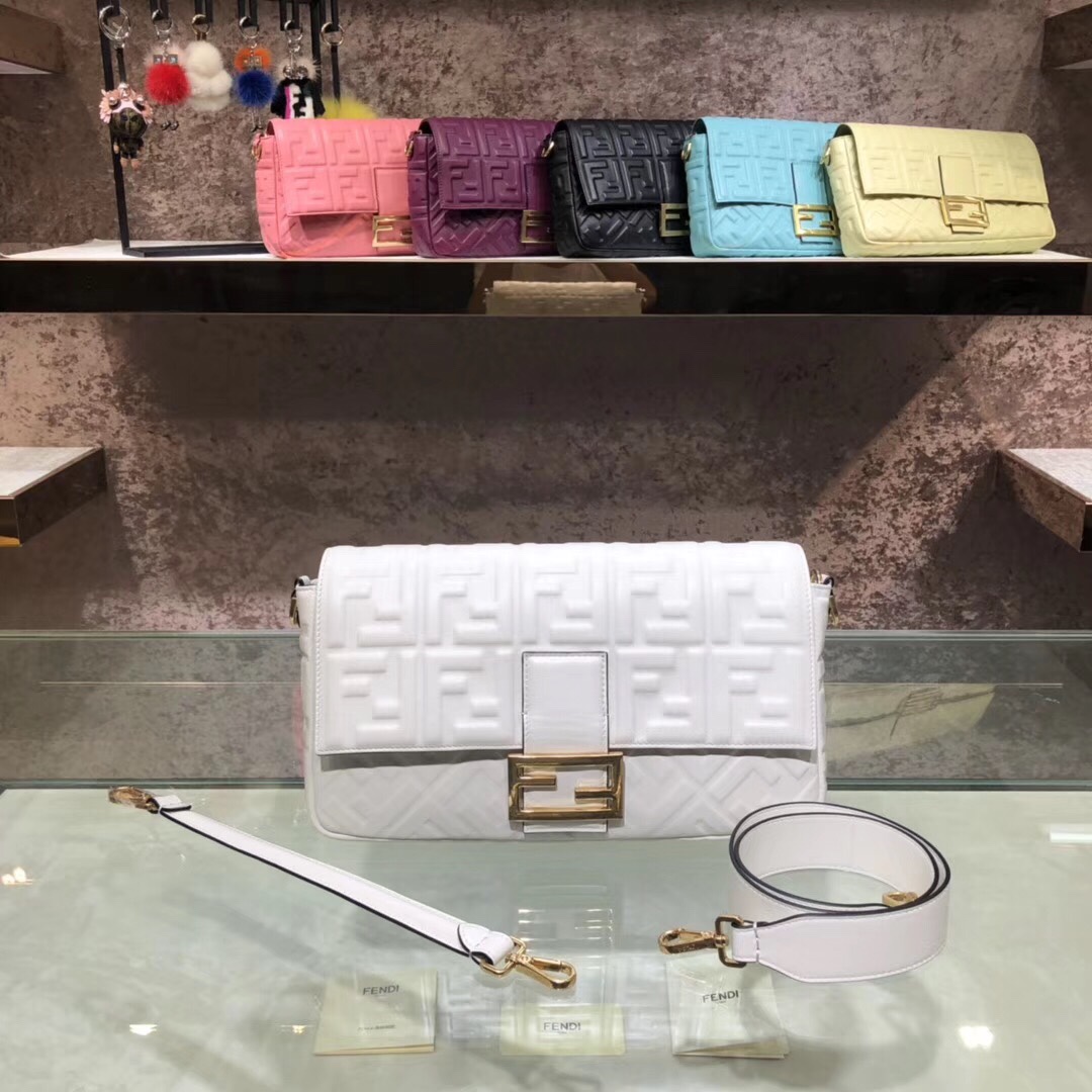 TOP FENDI Leather Baguette Bags 32x5x16cm - 4 Color