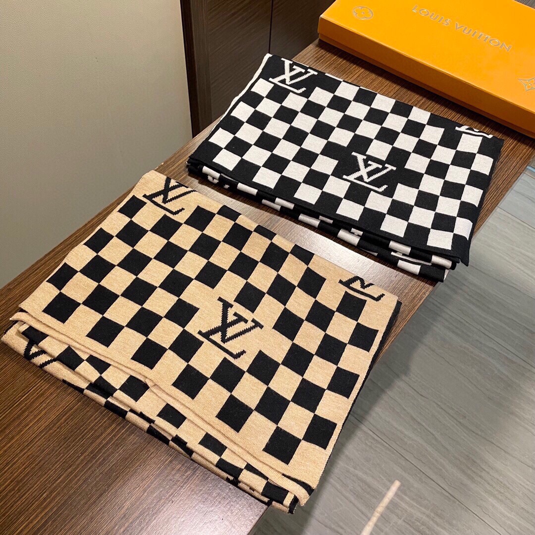 TOP Louis Vuitton LV Wool Scarf 32X200cm - 2 Color