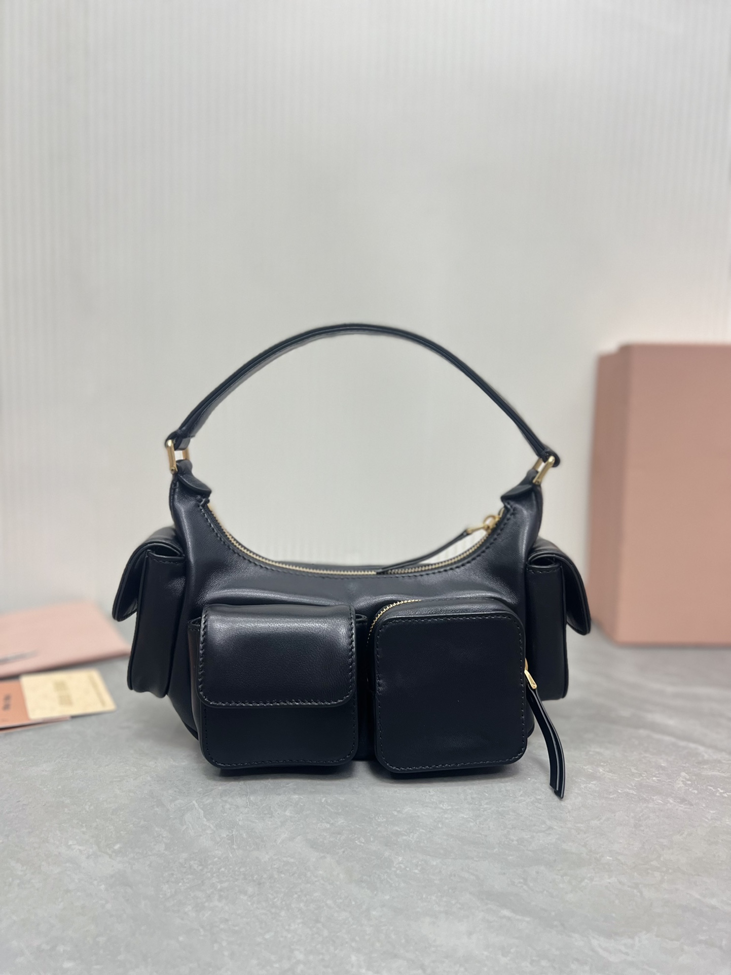 TOP Miu Miu Lambskin Biker Bag 21 x 12 x 6  cm - 3 Color