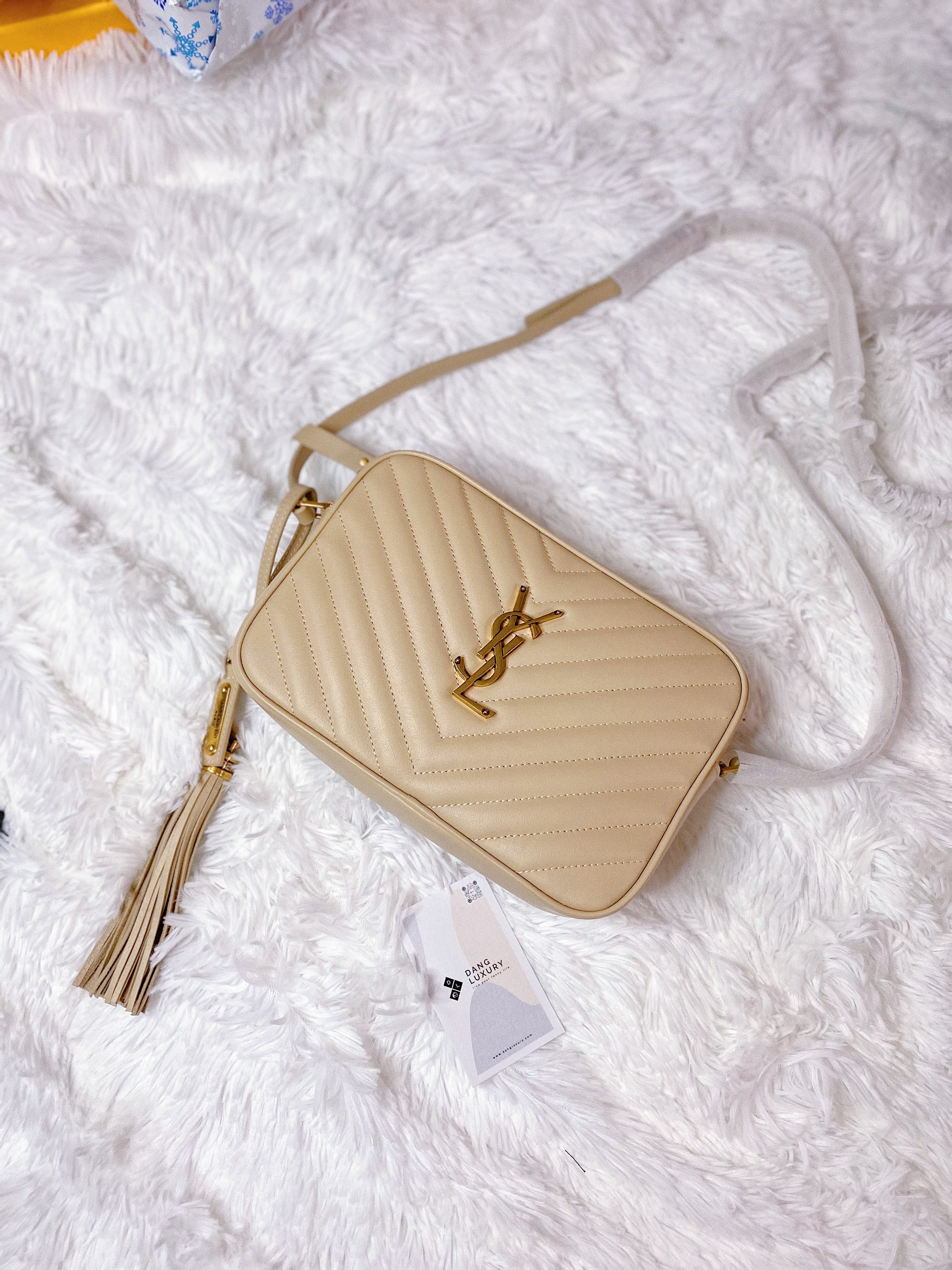 TOP Yves Saint Laurent YSL YSL LouLou Camera Bag - BEIGE