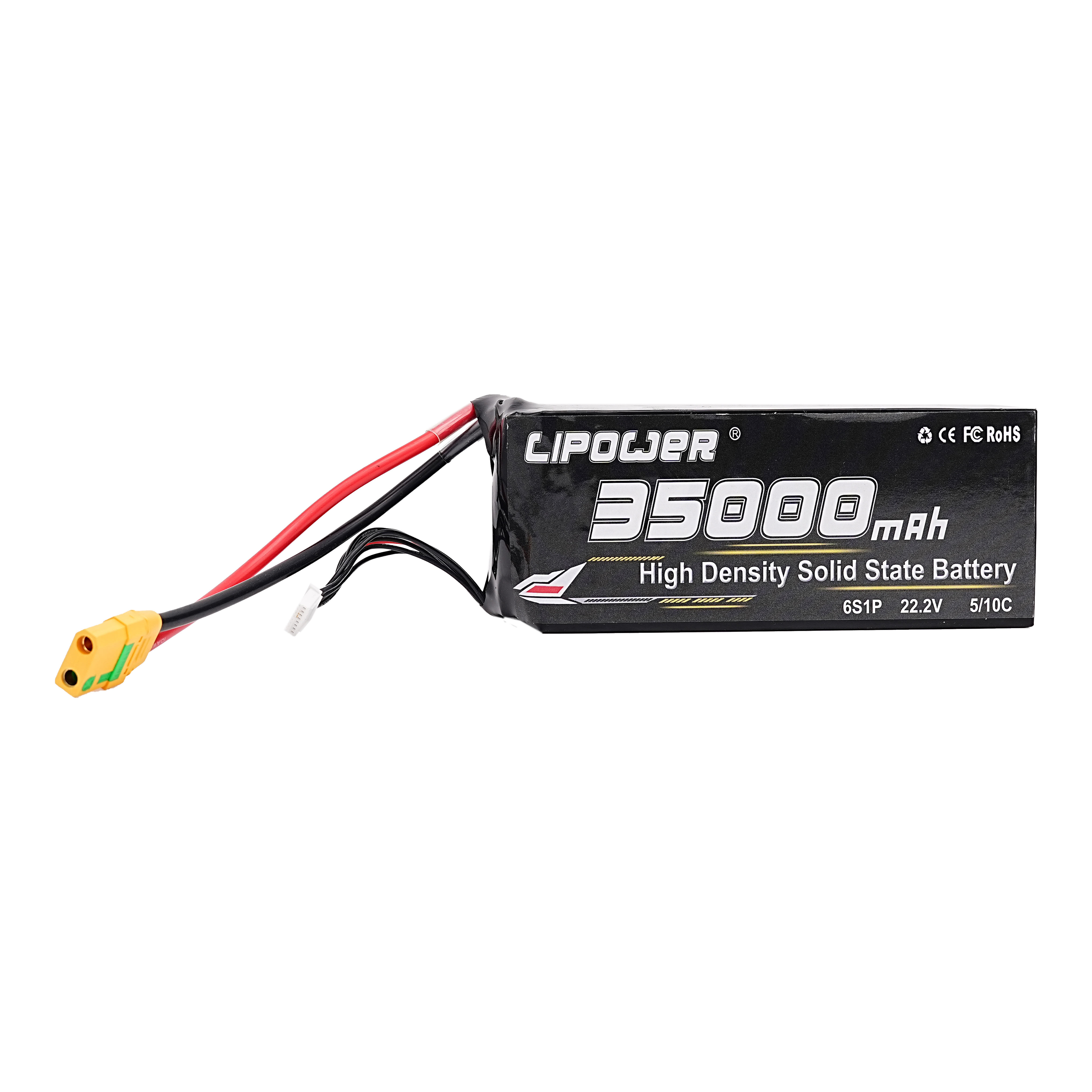 Semi solid 22.2V 35000mAh 40000mAh  high-density 5C/10C lithium battery - lipowbattery